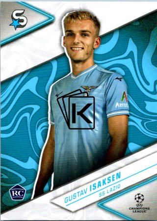 Fotbalová kartička 2023-24 Topps Superstars UEFA Club Competitions 154 Gustav Isaksen (SS Lazio) – RC