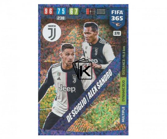 Fotbalová kartička Panini FIFA 365 – 2020 Multiple  378 Juventus De Sciglio Alex Sandro