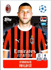 2024-25 Topps Champions League 32 Strahinja Pavlović (AC Milan)