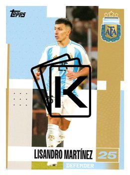 fotbalová kartička 2024-25 Topps Argentina Team Set 6 Lisandro Martínez