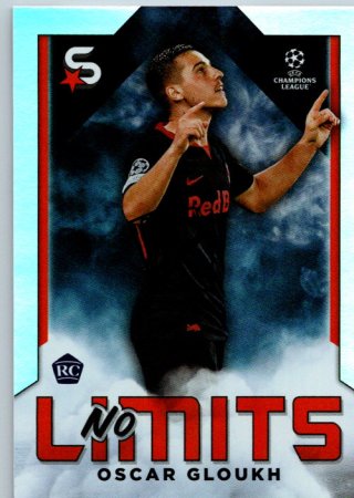 Fotbalová kartička 2023-24 Topps Superstars UEFA Club Competitions No Limits NL-09 Oscar Gloukh (FC Salzburg) – RC