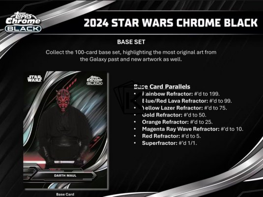 2024 Topps Star Wars Chrome Black Hobby Box