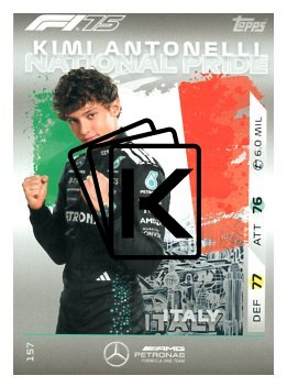 2025 Topps Turbo Attax F1 Mercedes AMG National Pride  157  Kimi Antonelli