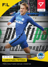 fotbalová kartička SportZoo 2021-22 Live L-052 Christián Frýdek FC Slovan Liberec