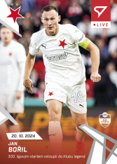 fotbalová kartička 2024-25 SportZoo Chance Liga Live L-15 Jan Bořil Slavia Praha