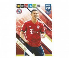 Fotbalová kartička Panini FIFA 365 – 2019 Team Mate 115 James Rodriguez FC Bayern Munchen