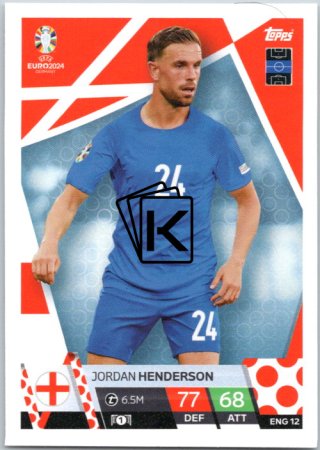 fotbalová karta Topps Match Attax EURO 2024 ENG12 Jordan Henderson (England)