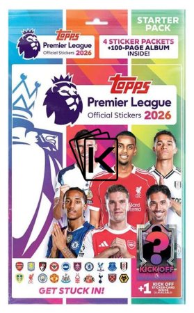2025-26 Topps Premier League Starterpack ( samolepkové album + balíčky)