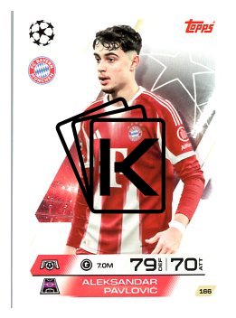 fotbalová kartička 2025-26 Topps Match Attax UCC 166 Aleksandr Pavlović (FC Bayern München)