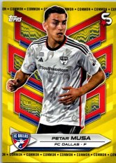 2024 Topps Superstars MLS 158 Petar Musa FC Dallas Yellow Parallel