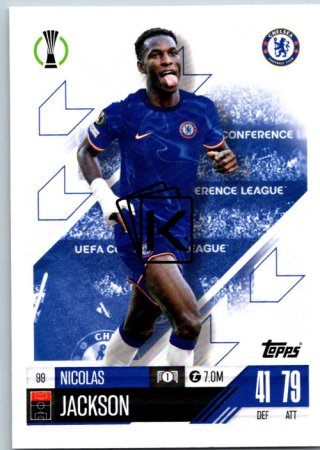 fotbalová kartička 2024-25 Topps Match Attax UEFA Club Competitions  99 Nicolas Jackson (Chelsea)