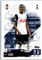 fotbalová kartička 2024-25 Topps Match Attax UEFA Club Competitions  72 Pape Sarr (Tottenham Hotspur)  -  Attax Debut