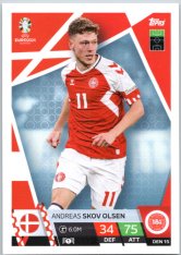fotbalová karta Topps Match Attax EURO 2024 DEN15 Andreas Skov Olsen (Denmark)