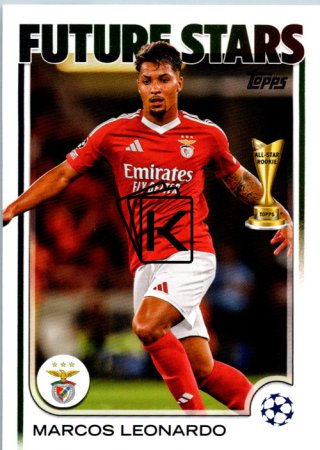 fotbalová kartička 2024-25 Topps UEFA Club Competitions Flagship 38 Marcos Leonardo – Future Stars SL Benfica