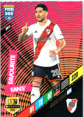 fotbalová karta Panini FIFA 365 2024 Adrenalyn XL RIV5 Milton Casco CA River Plate  Fans' Favourite