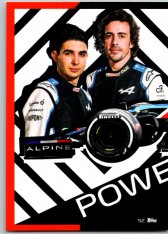 2021 Topps Formule 1 Turbo Attax 52 Power Action Car Alpine F1