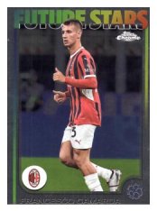 fotbalová kartička 2024-25 Topps Chrome 183 Francesco Camarda, AC Milan – Future Stars