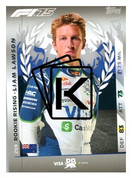 2025 Topps Turbo Attax F1 VCARB Rookie Rising HP 259 Liam Lawson