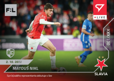 fotbalová kartička SportZoo 2022-23 Live L-045 Matouš Nikl SK Slavia Praha RC