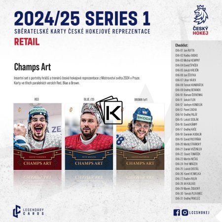 2024 25 Legendary Cards Český Hokej - Series 1 Retail Case