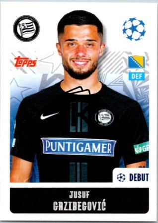 2024-25 Topps Champions League 334 Jusuf Gazibegović (SK Sturm Graz)