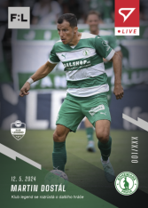 fotbalová kartička 2023-24 SportZoo Fortuna Liga Live L-40 Martin Dostál Bohemians