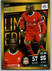 fotbalová kartička 2020-21 Topps Match Attax 101 Champions League Limited Edition LE1G Sadio Mané Liverpool