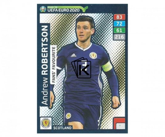 Fotbalová kartička Panini Adrenalyn XL Road to EURO 2020 -  Fans Favourite - Andrew Robertson - 270