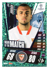 fotbalová kartička 2020-21 Topps Match Attax Champions League Extra Man of the Match MOTM9 Joan Jordán Sevilla FC