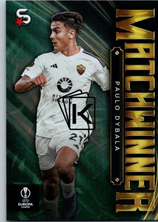 Fotbalová kartička 2023-24 Topps Superstars UEFA Club Competitions Matchwinner MW-14 Paulo Dybala (AS Roma)