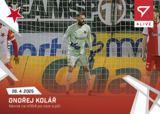 fotbalová kartička 2024-25 SportZoo Chance Liga Live L-54 Ondřej Kolář Slavia Praha