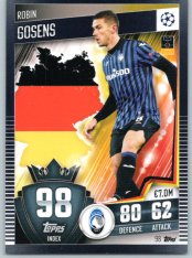 fotbalová kartička 2020-21 Topps Match Attax 101 Champions League 98 Robin Gosens Atalanta BC