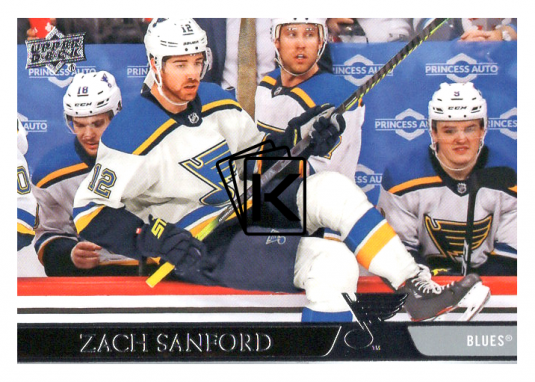 2020-21 UD Series One 156 Zach Sanford - St. Louis Blues
