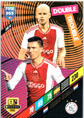 fotbalová karta Panini FIFA 365 2024 Adrenalyn XL AJA14 Davy Klassen / Steven Berghuis AFC Ajax Double Trouble