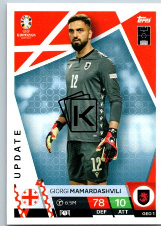 fotbalová karta Topps Match Attax EURO 2024 Update GEO1 Giorgi Mamardashvili (Georgia)