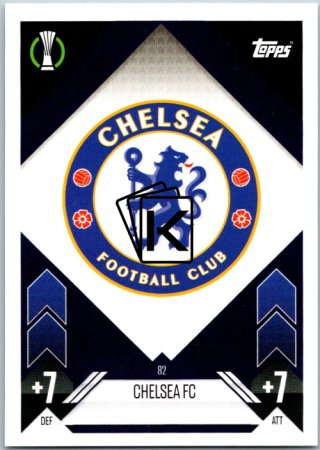 fotbalová kartička 2024-25 Topps Match Attax UEFA Club Competitions  82 Team Badge (Chelsea)