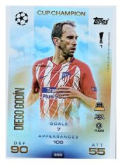 fotbalová kartička 2025-26 Topps Match Attax UCC Cup Champion (Rainbow Foil) 355 Diego Gódin (Atlético de Madrid)