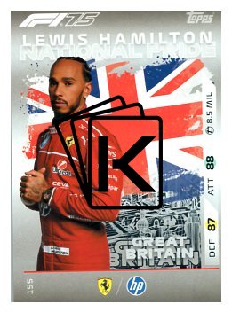 2025 Topps Turbo Attax F1 Scuderia Ferrari HP National Pride  155 Lewis Hamilton