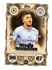 fotbalová kartička 2025-26 Topps Match Attax UCC Magic Memories (Rainbow Plus Foil) 425 Rodri (Manchester City)