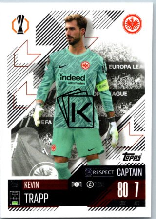 fotbalová kartička 2024-25 Topps Match Attax UEFA Club Competitions 245 Kevin Trapp (Eintracht Frankfurt)  -  Captain