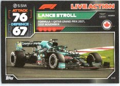 2022 Topps Formule 1Turbo Attax F1 Live Action 2021 249 Lance Stroll (Aston Martin)