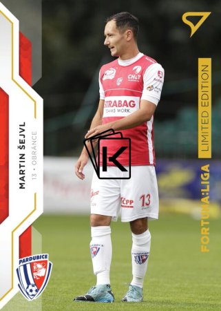 fotbalová kartička SportZoo 2020-21 Fortuna Liga Gold Limited 136 Martin Šejvl FK Pardubice /99