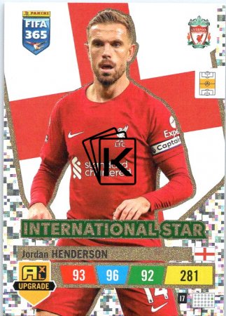 Panini Adrenalyn XL FIFA 365 2023 International Stars Jordan Henderson Liverpool FC