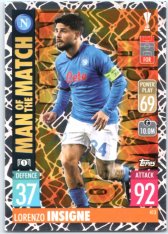 fotbalová kartička 2021-22 Topps Match Attax UEFA Champions Man of The Match 413 Lorenzo Insigne SSC Napoli