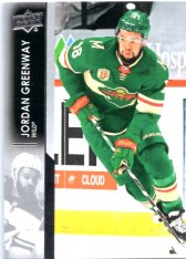 hokejová karta 2021-22 UD Series One 89 Jordan Greenway - Minnesota Wild