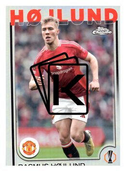 fotbalová kartička 2024-25 Topps Chrome Refractor 184 - Rasmus Hojlund