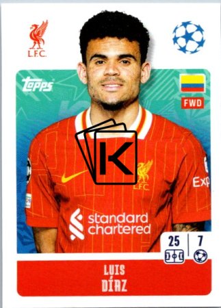 2024-25 Topps Champions League 268 Luis Díaz (Liverpool)