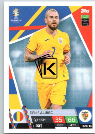 fotbalová karta Topps Match Attax EURO 2024 ROM16 Denis Alibec (Romania)