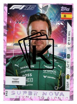 2025 Topps Turbo Attax F1 Aston Martin Supernova 342 Fernando Alonso-Paralel Pink