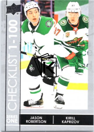 hokejová karta 2021-22 UD Series One 199 Jason Robertson/Kirill Kaprizov CL